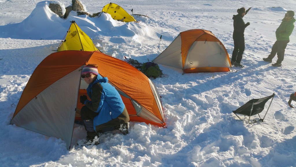 Snow Shoe Kosciuszko camping in the snow