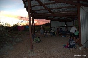 Sunset Finke river camp